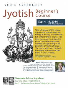 Jyotish Beginner course william surface