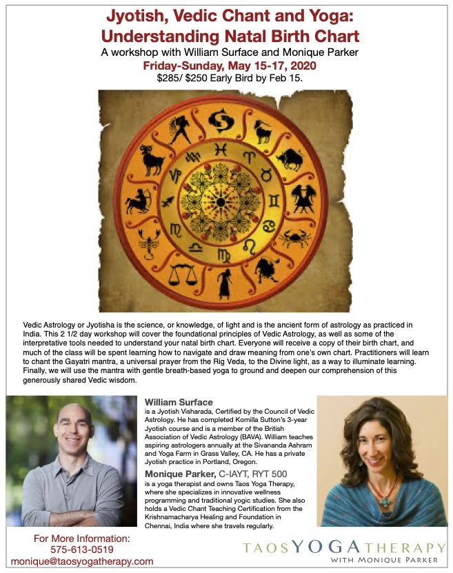 Vedic Astrology Workshop with William Surface